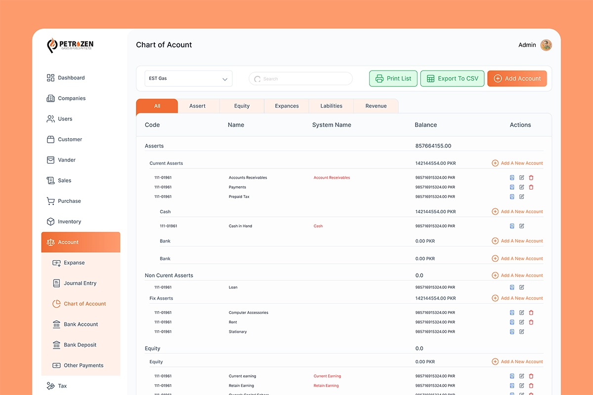 Petrozen ERP SaaS – UI/UX Design - Screen 5