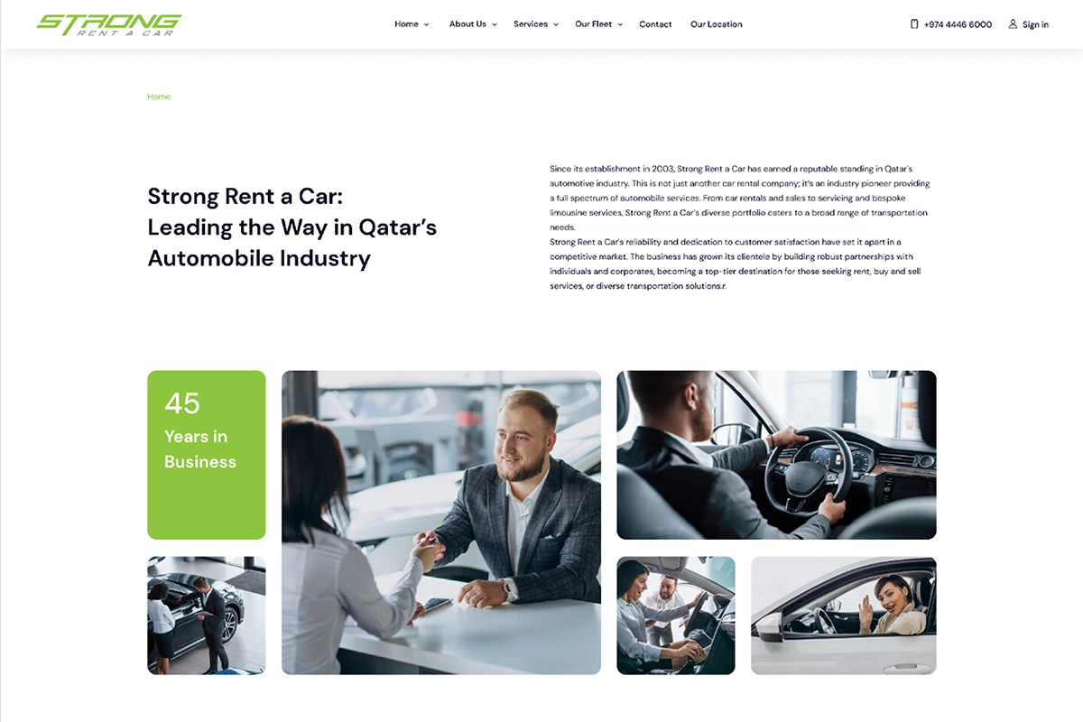 Strong Rental Cars Qatar - Web & App Redesign - Screen 4