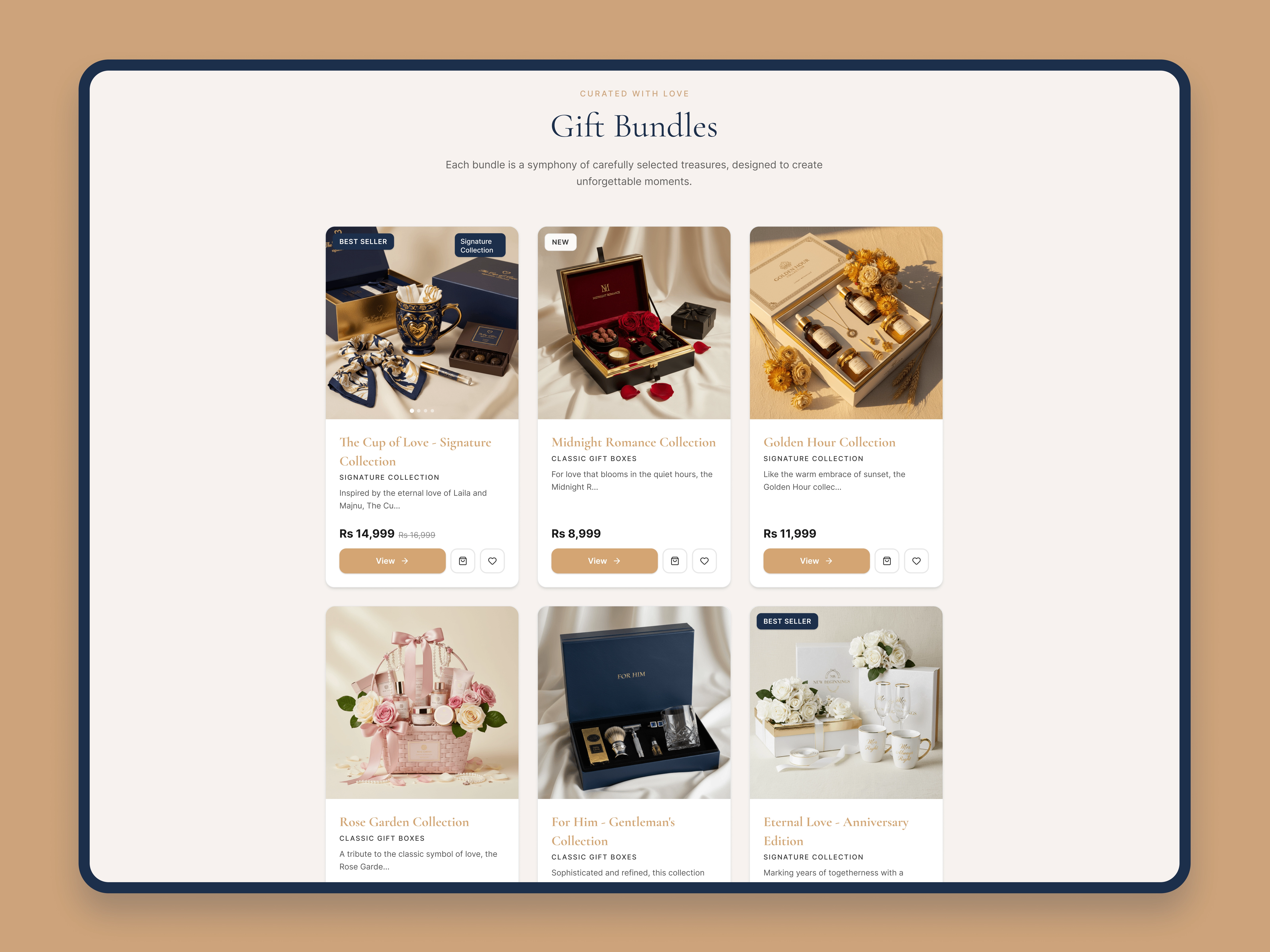 Collections listing page