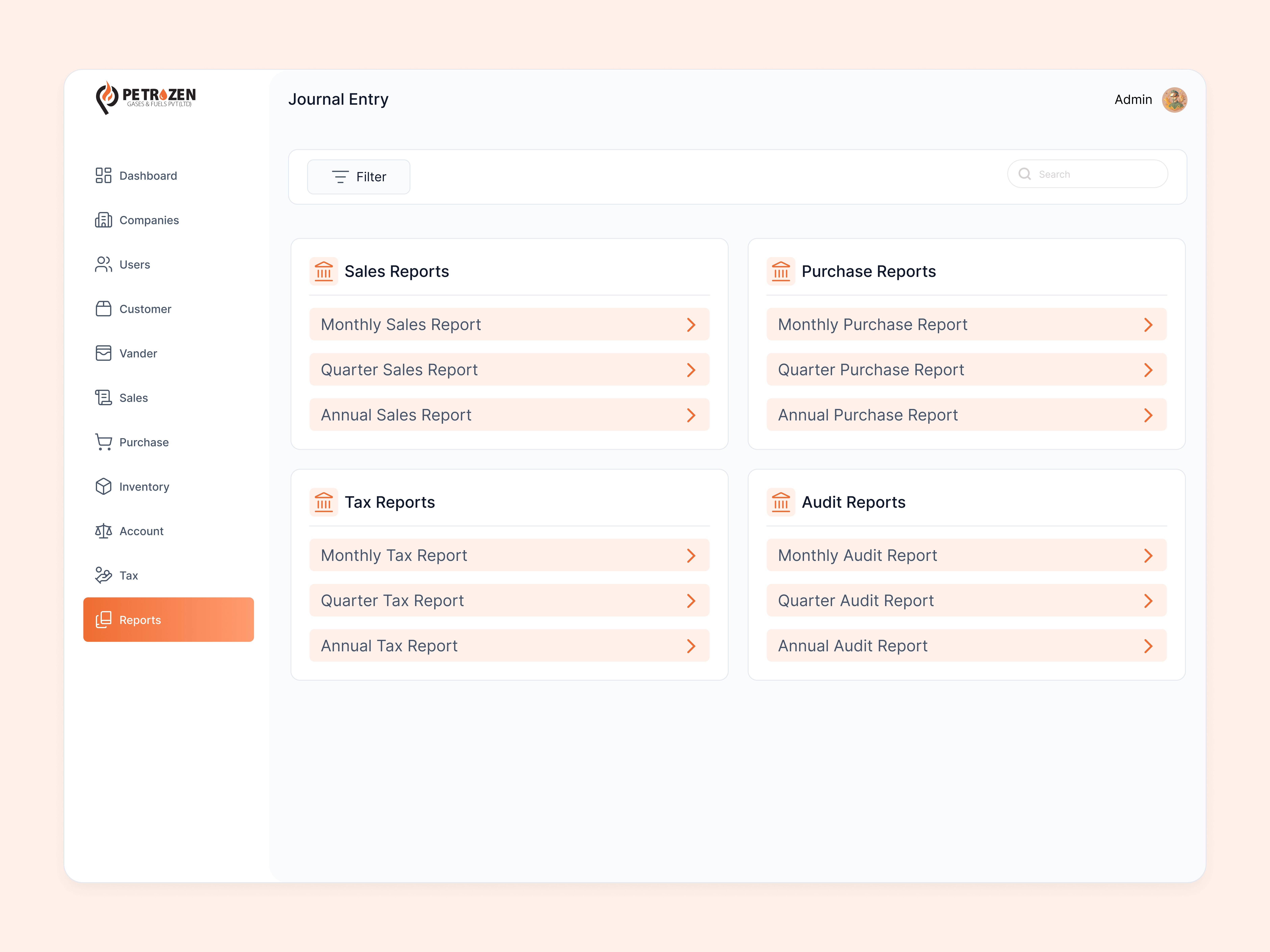 High fidelity reports dashboard